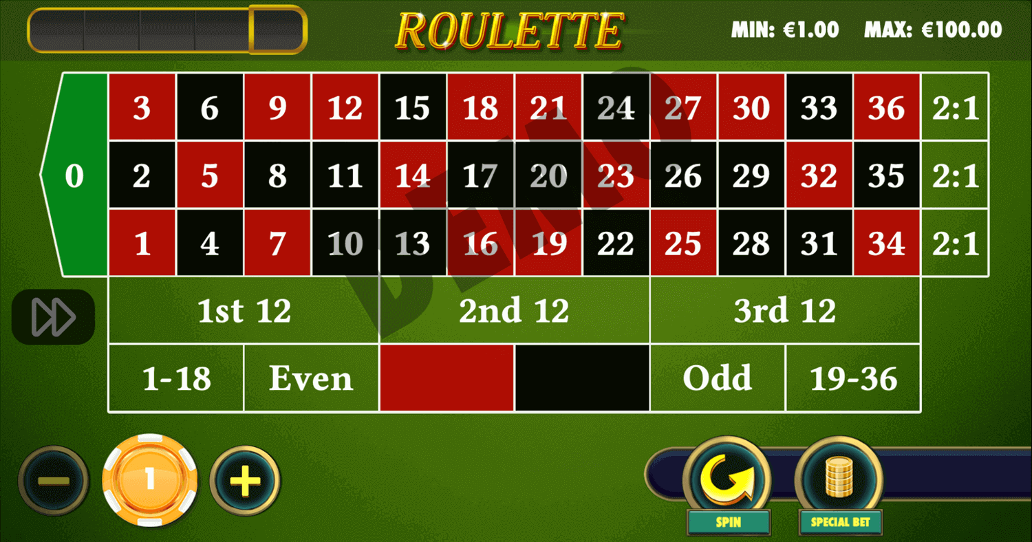 Juega gratis a la ruleta europea Ruleta europea en 1Win